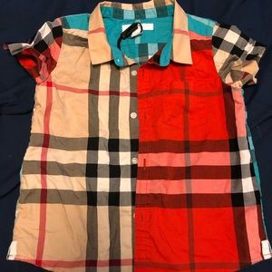 Toddler Boys Check Button Down Shirt